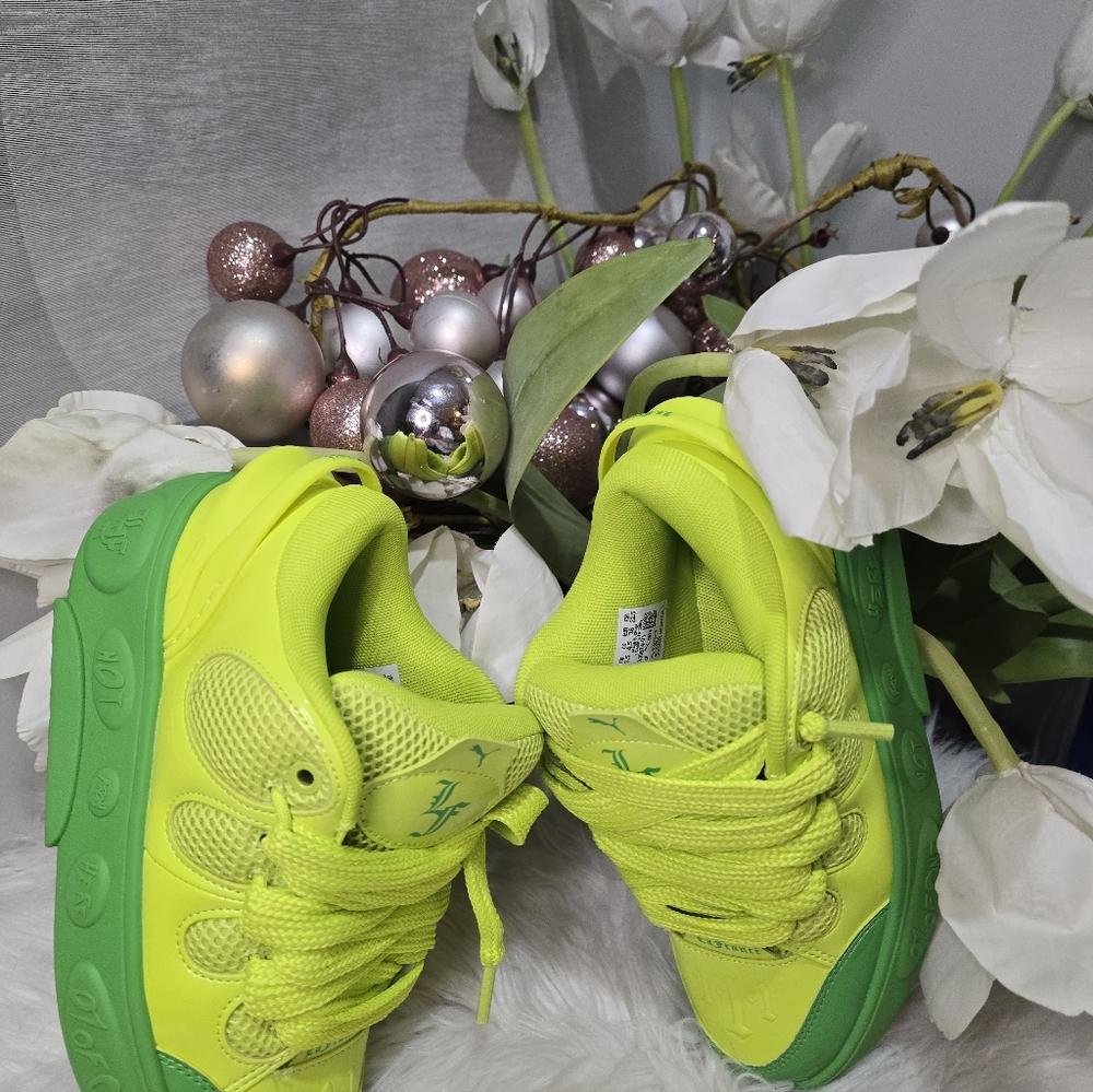 PUMA x Lamelo Ball LaFrance Assist Lifestyle Shoes womens Green Lime Grinch New - Picture 4 of 12